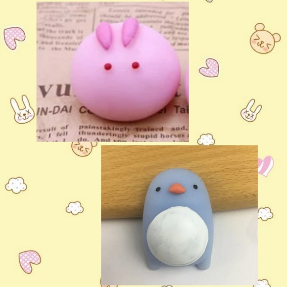 Accessories - 2🐰 bunny & 🐧penguin Mochiii squishes